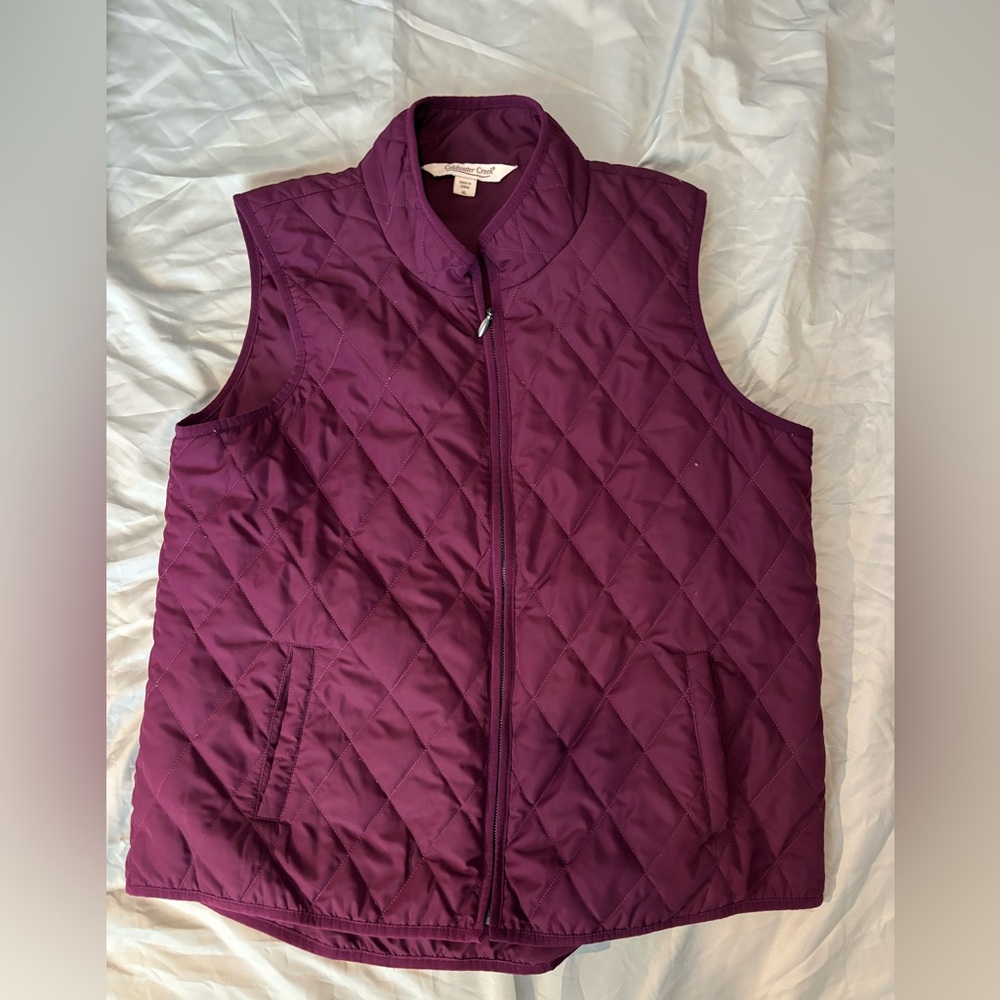 Coldwater Creek Quilted Purple Vest